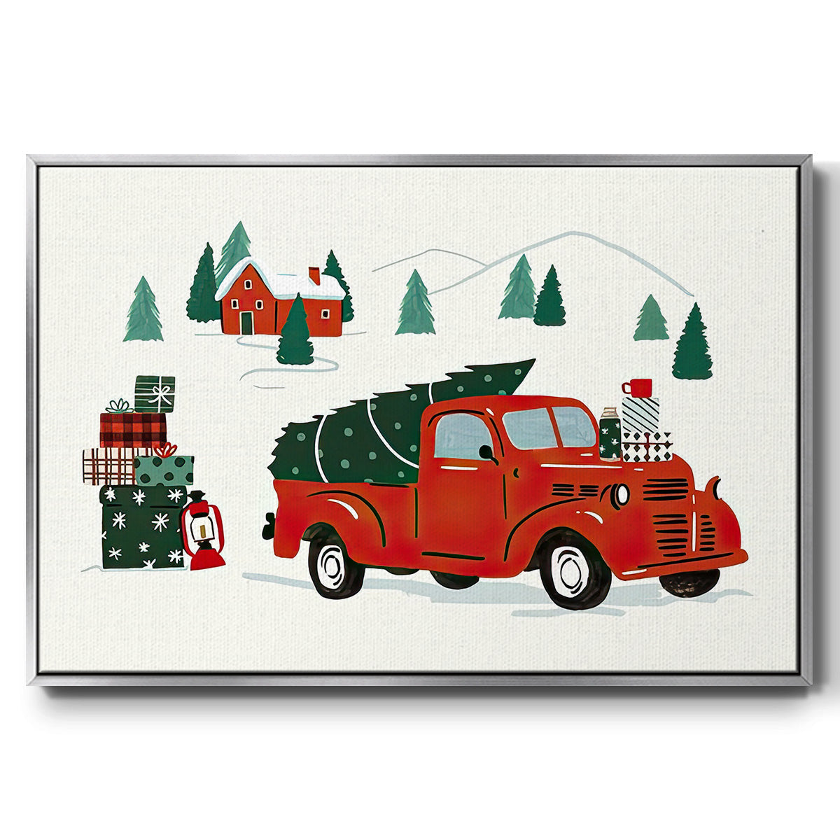 Going to Grandmas Collection A - Floater Framed Canvas Print