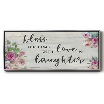 Love and Laughter - Floater Framed Canvas Print