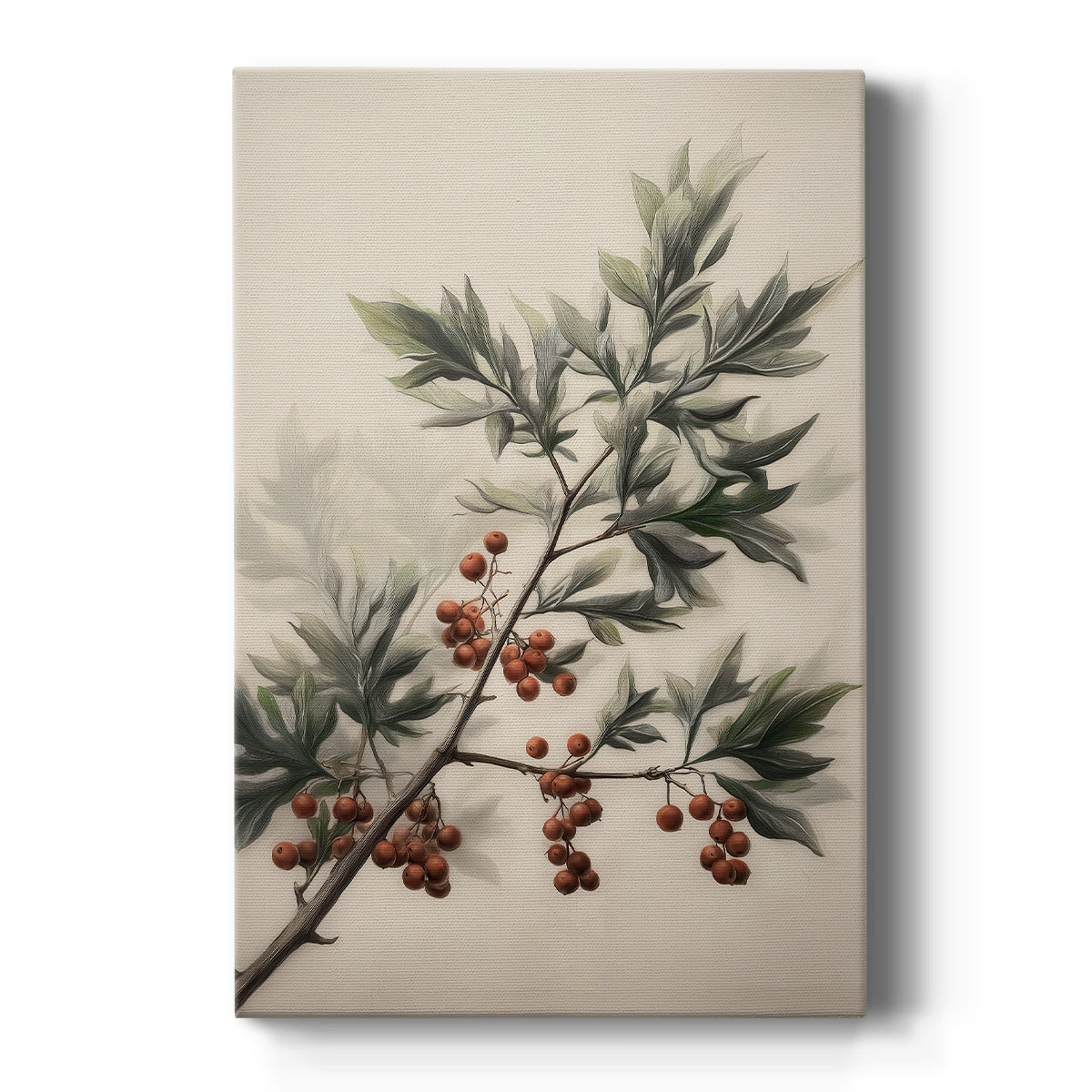 Tinsel-Gold Candle Parish - Canvas Art Print