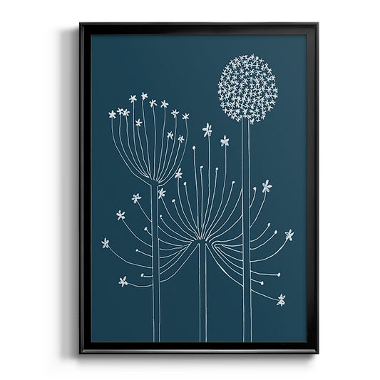 Graphic Alliums II - Modern Framed Canvas Print