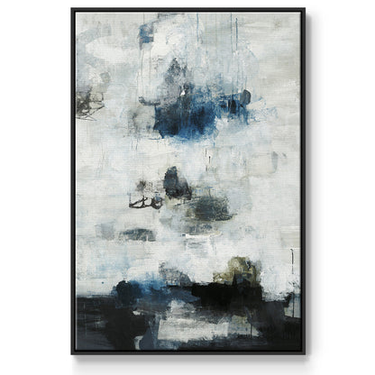 Black & Blue - Framed Premium Gallery Wrapped Canvas L Frame - Ready to Hang