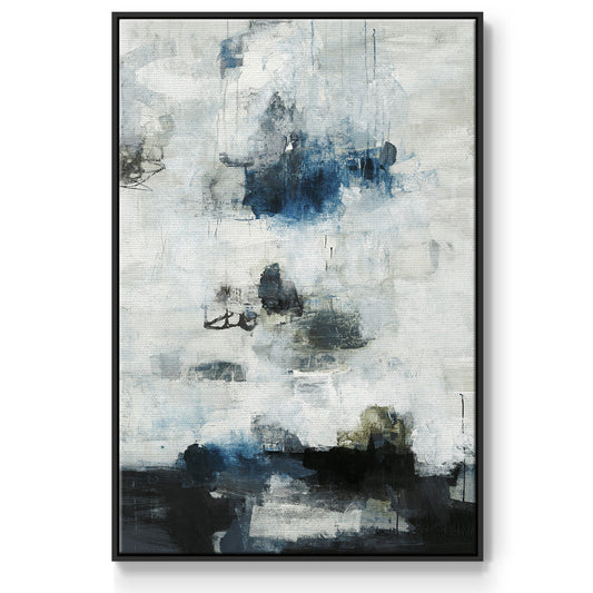 Black & Blue - Floater Framed Canvas Print