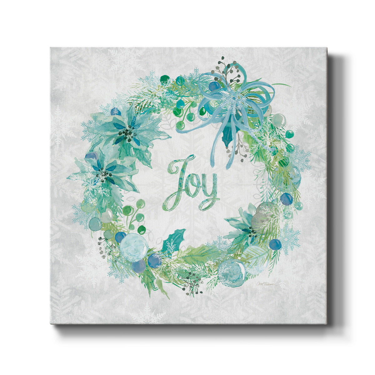 Joy Wreath-Premium Gallery Wrapped Canvas - Ready to Hang