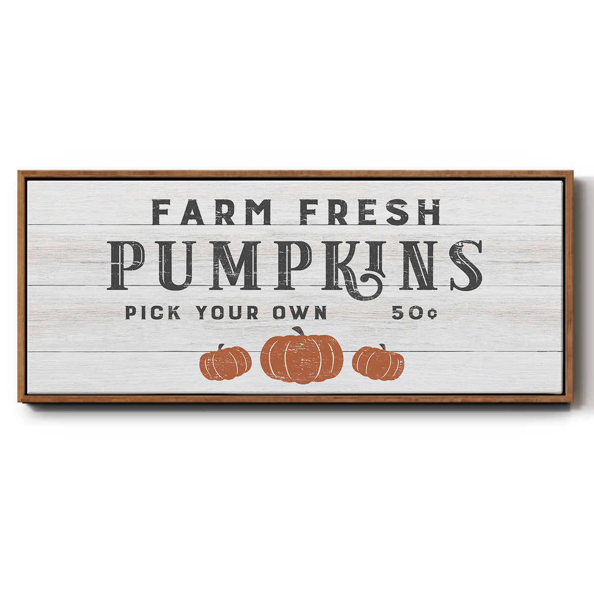Farm Fresh Pumpkins - Floater Framed Canvas Print