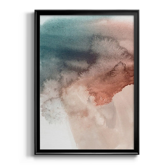 Red Ochre Abstract III - Modern Framed Canvas Print