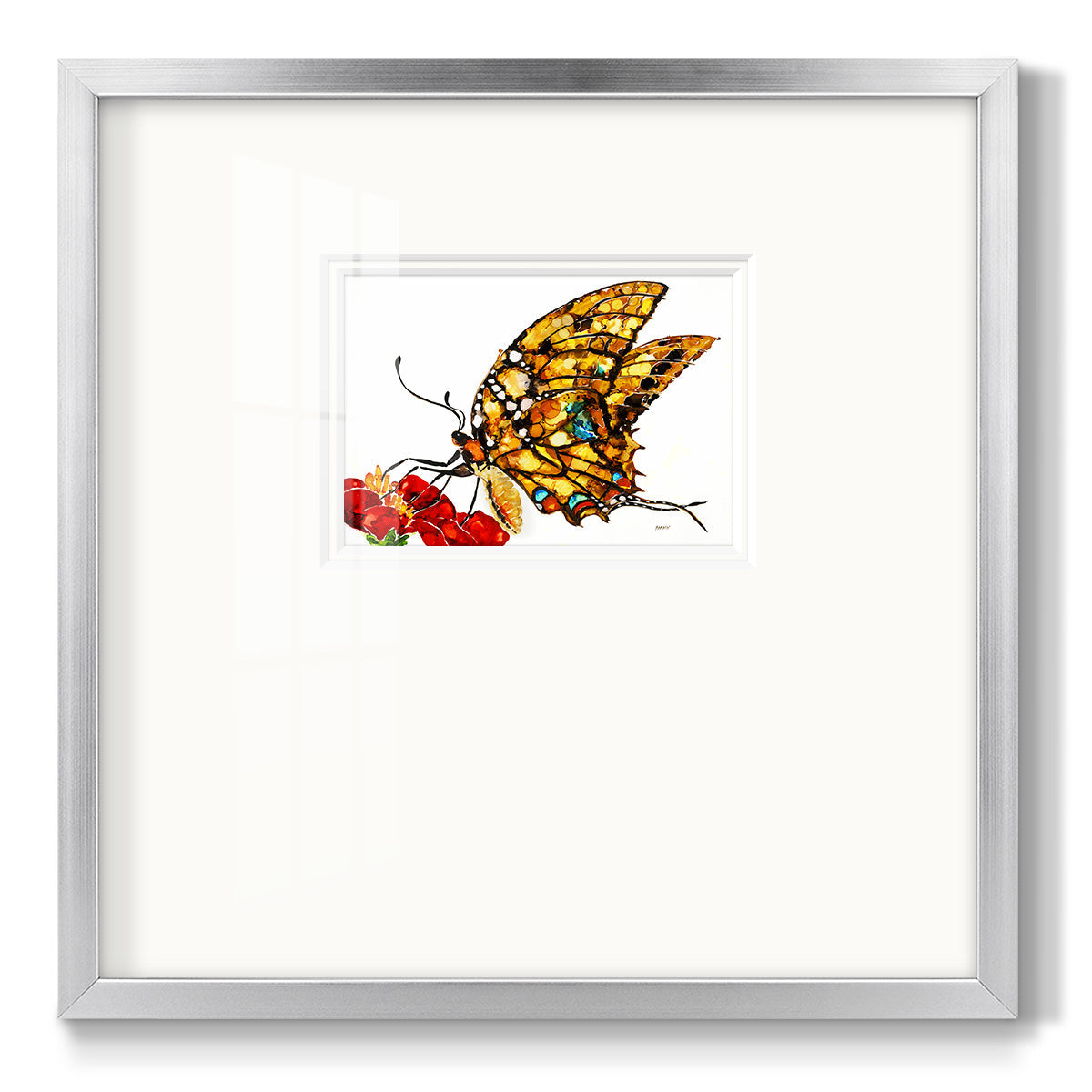 Wings II- Premium Framed Print Double Matboard