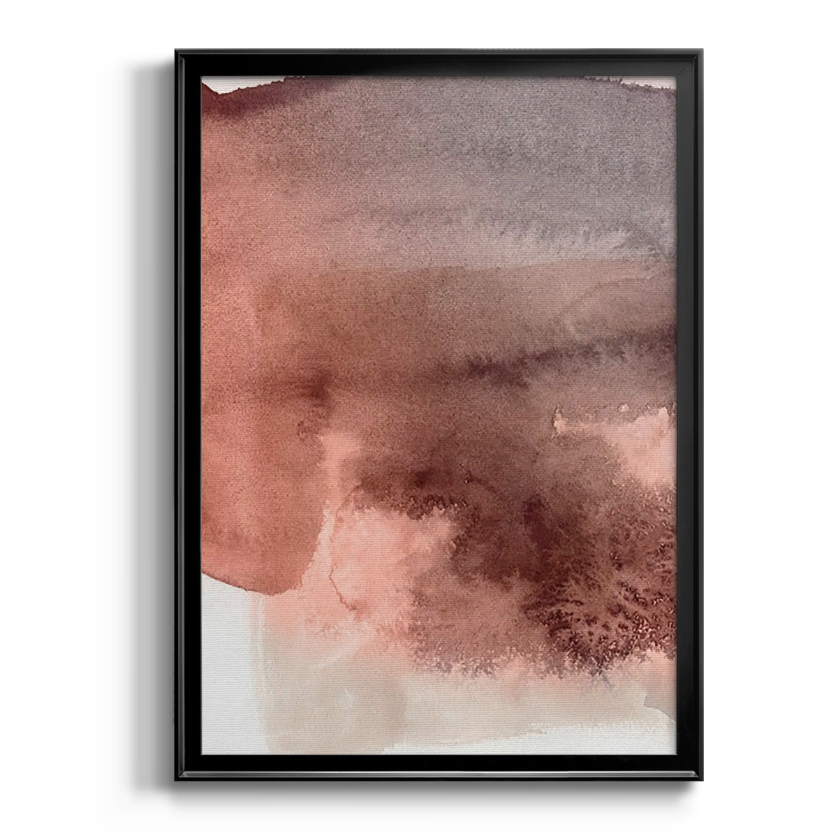 Red Ochre Abstract II - Modern Framed Canvas Print