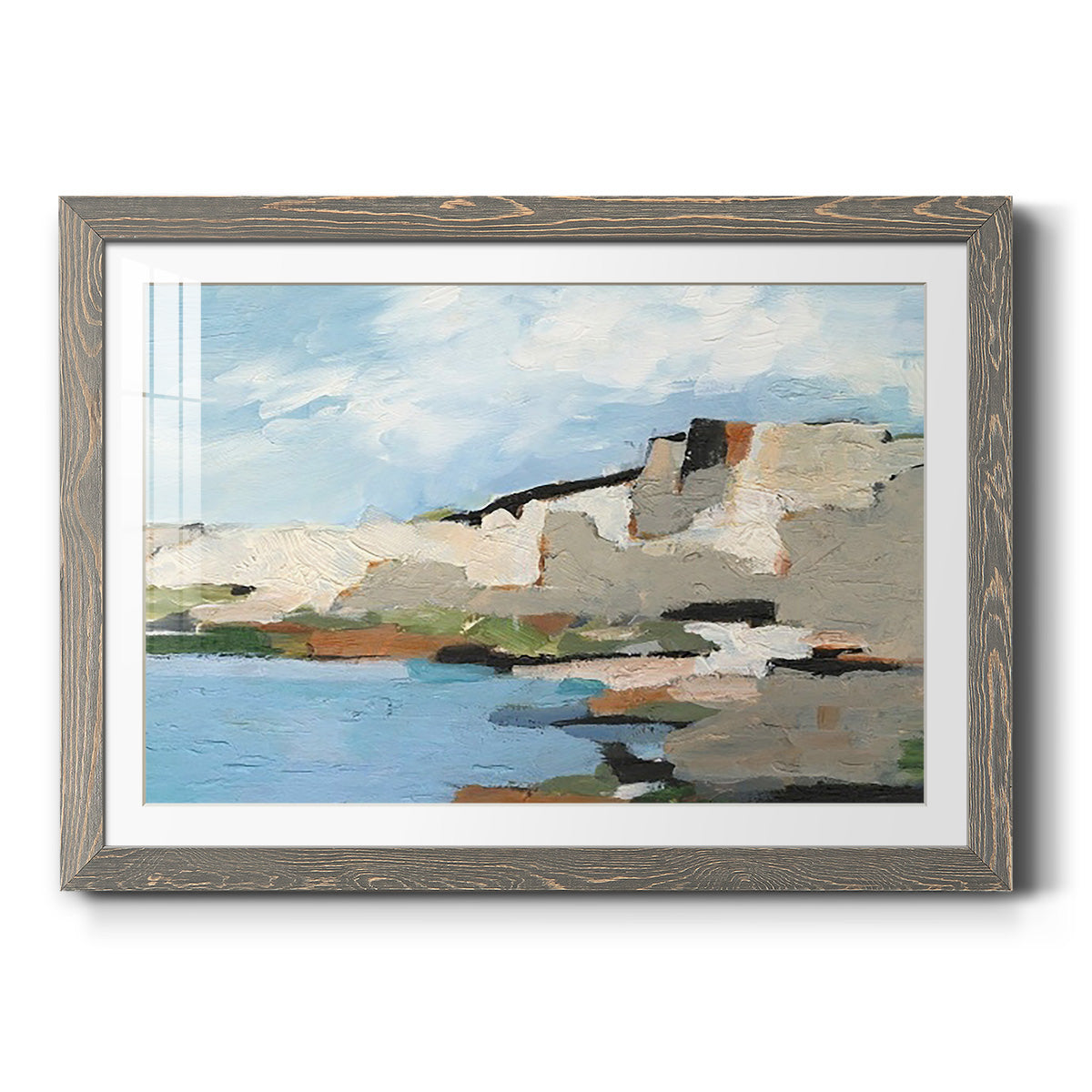 White Rock Cliffs II - Barnwood Framed Art Print