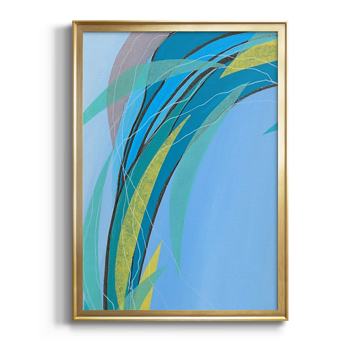 Circulating Flow III - Modern Framed Canvas Print