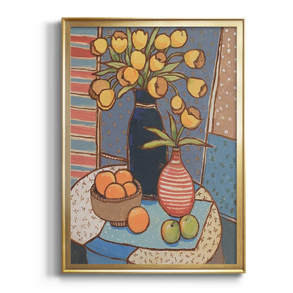 Table Still Life II - Modern Framed Canvas Print