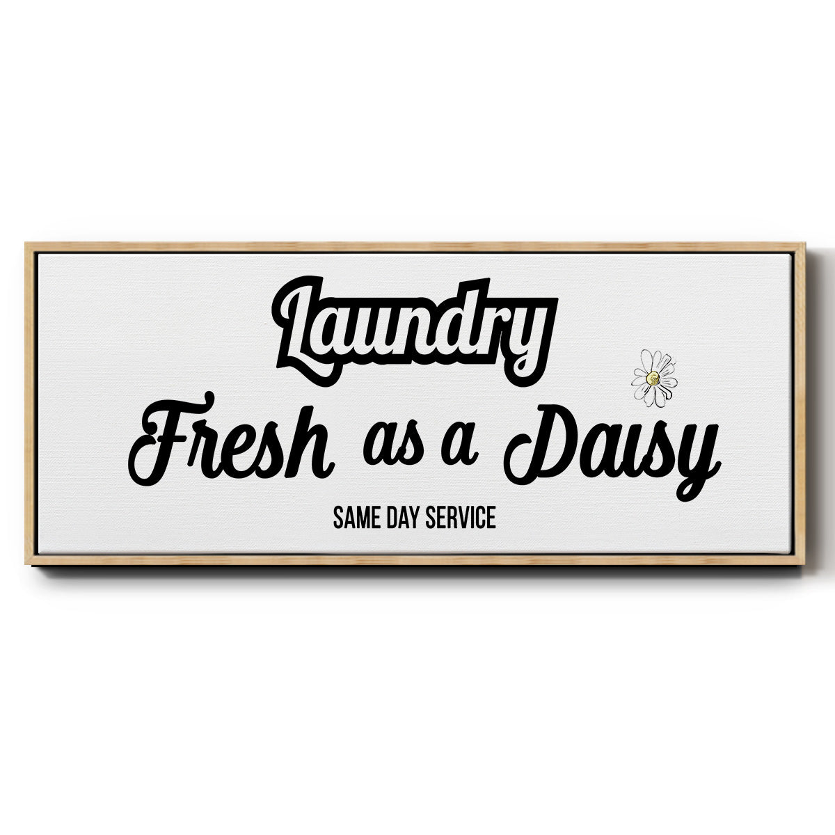 Daisy Laundry - Floater Framed Canvas Print