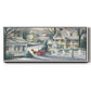 Village Sleigh Ride - Floater Framed Canvas Print