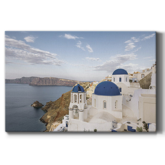 Santorini View Premium Gallery Wrapped Canvas - Ready to Hang