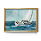 Coastal Sail - Modern Framed Canvas Print