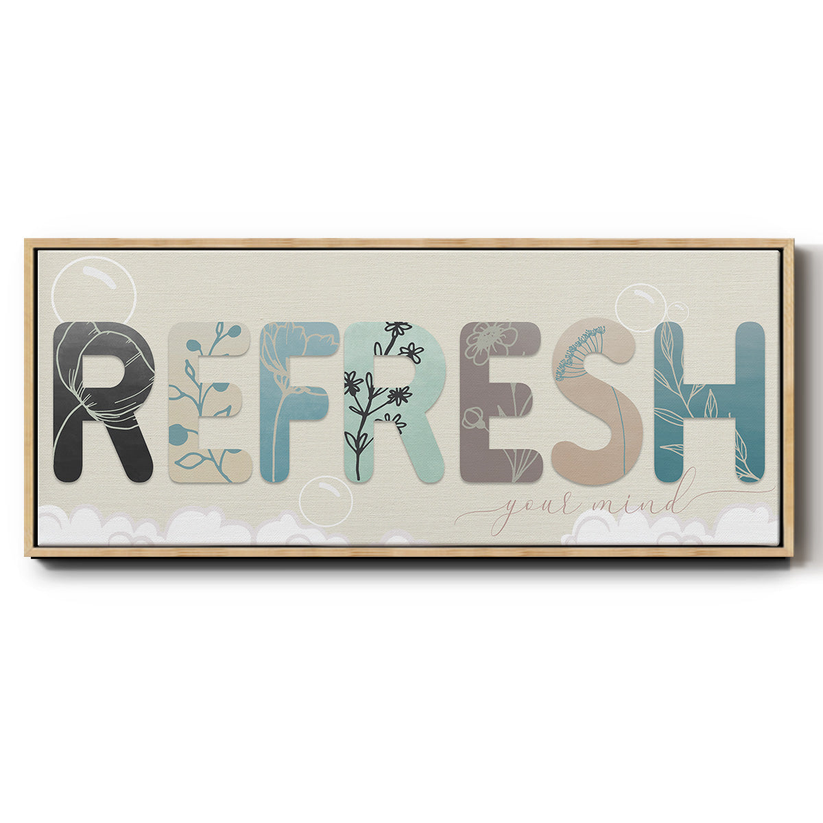 Orange Orchid - Floater Framed Canvas Print