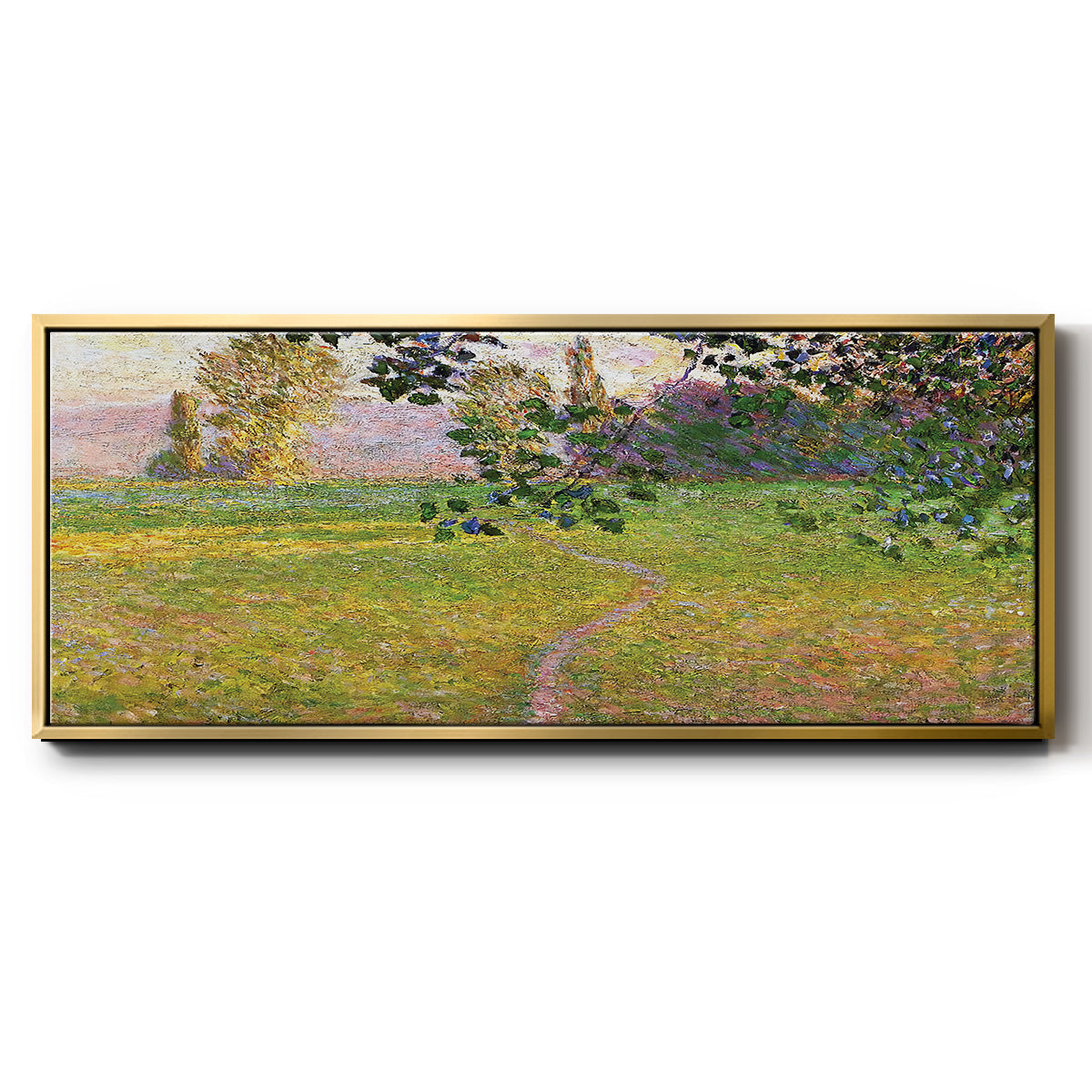 Morning Landscape, Giverny, 1888 - Floater Framed Canvas Print