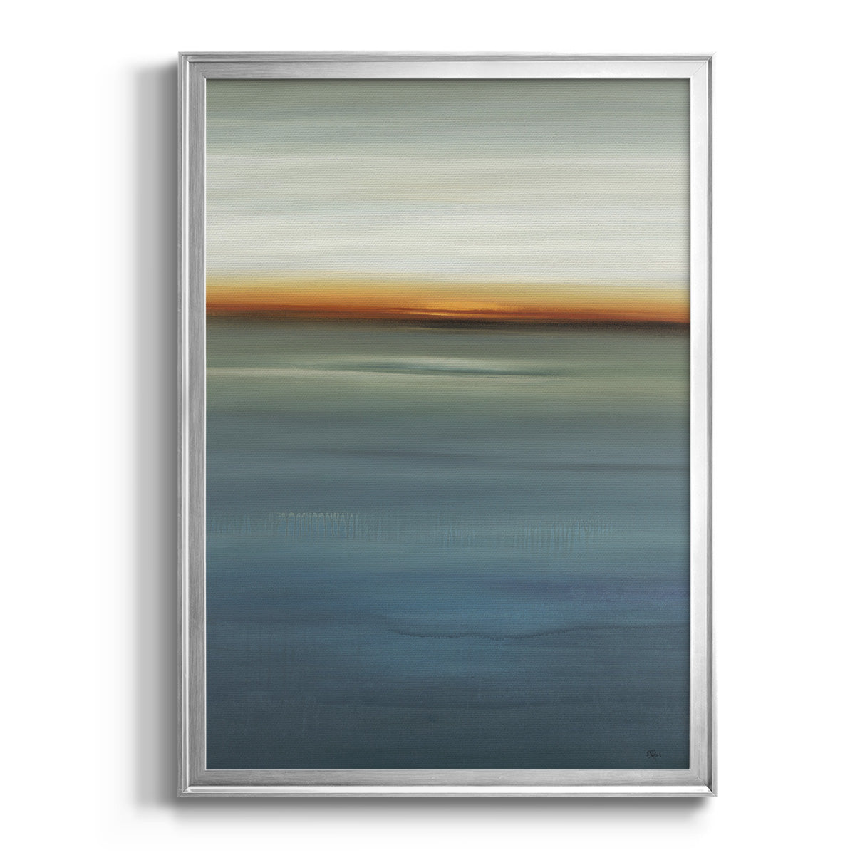 Beside the Blue I - Modern Framed Canvas Print