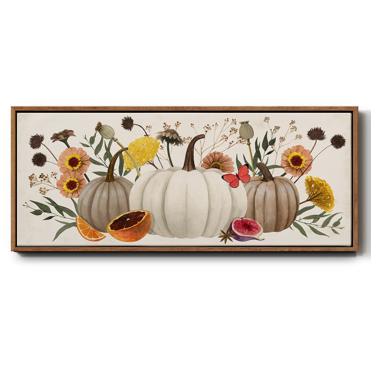 Fall Botanicals - Floater Framed Canvas Print
