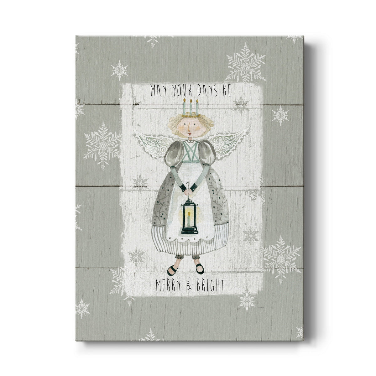 Merry & Bright Angel Premium Gallery Wrapped Canvas - Ready to Hang