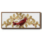 Red Bird Christmas Collection D - Floater Framed Canvas Print