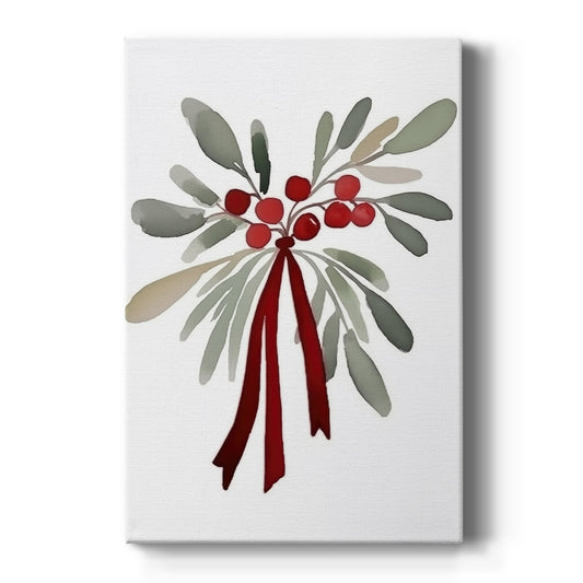 Mistletoe of Frostlit Whisper - Canvas Art Print