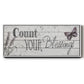 Count Your Blessings - Floater Framed Canvas Print