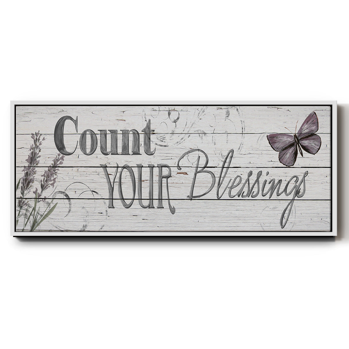 Count Your Blessings - Floater Framed Canvas Print
