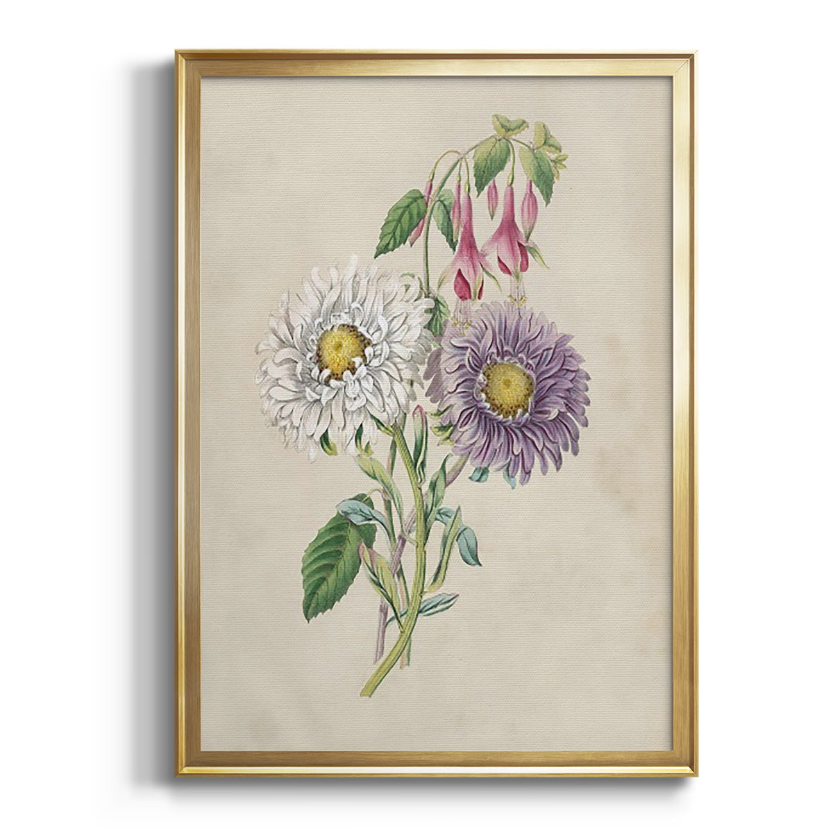 Antique Garden Bouquet III - Modern Framed Canvas Print