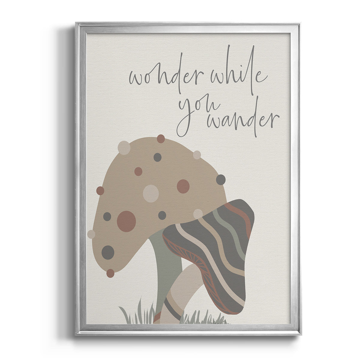 Wonder While You Wander - Modern Framed Canvas Print