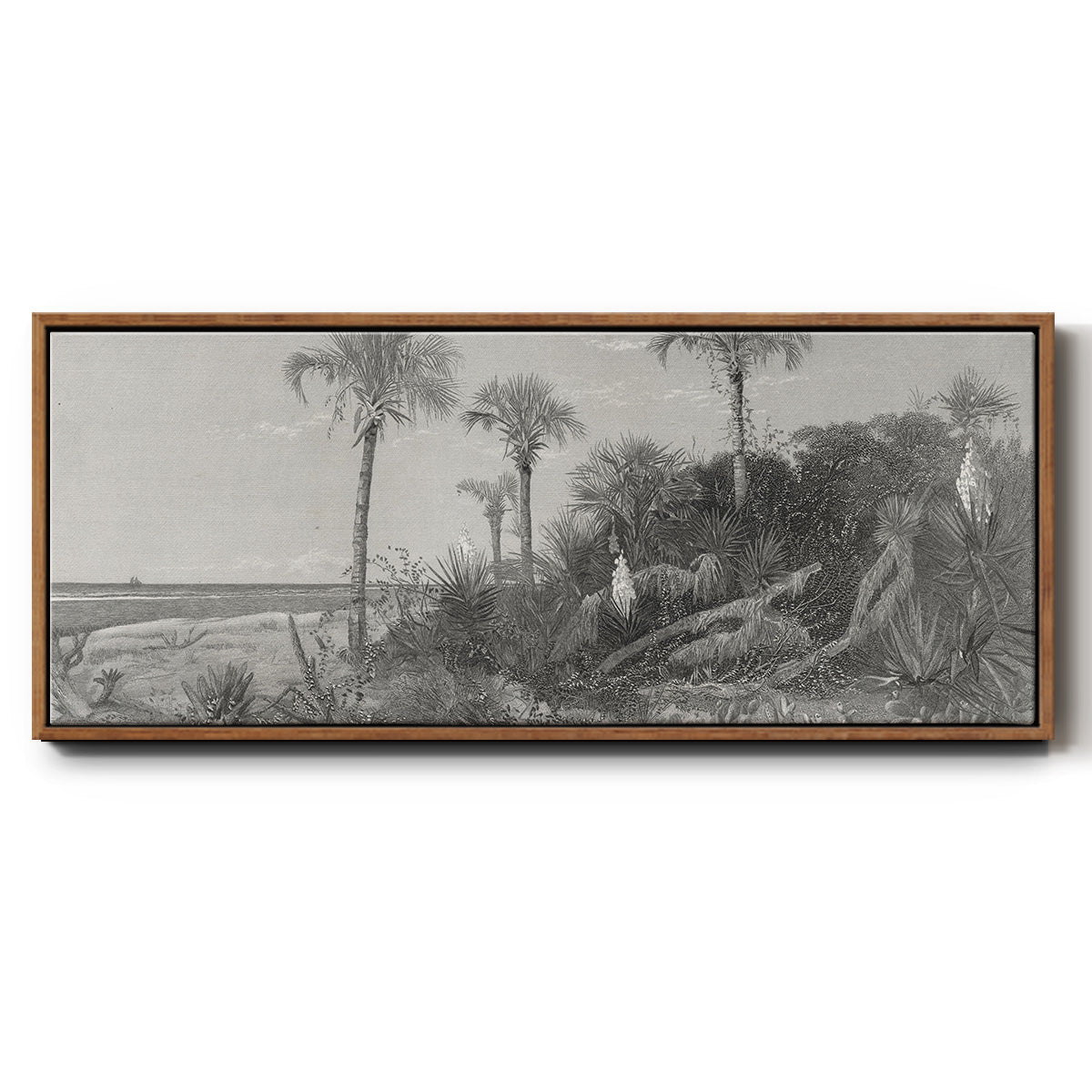 On the Coast of Florida - Floater Framed Canvas Print