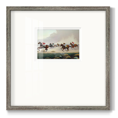 Gray Day at the Races Premium Framed Print Double Matboard