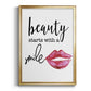 Beauty Starts With A Smile - Modern Framed Canvas Print