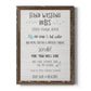 Stay Safe Rules - Barnwood Framed Canvas Print