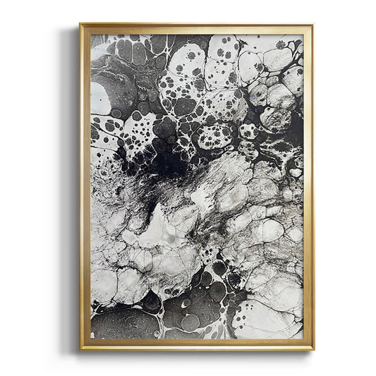 Marbling IX - Modern Framed Canvas Print