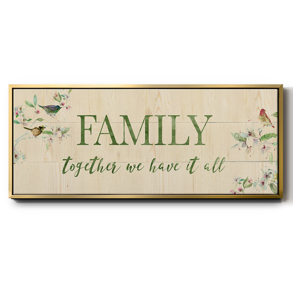 Family Together - Floater Framed Canvas Print