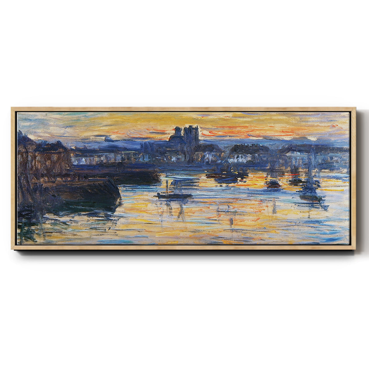 The Port of Dieppe, Evening, 1882 - Floater Framed Canvas Print