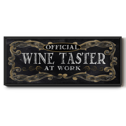 Wine Taster - Floater Framed Canvas Print