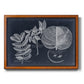 Foliage on Navy I Premium Framed Canvas- Ready to Hang