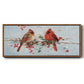 Cardinals in Winter - Floater Framed Canvas Print