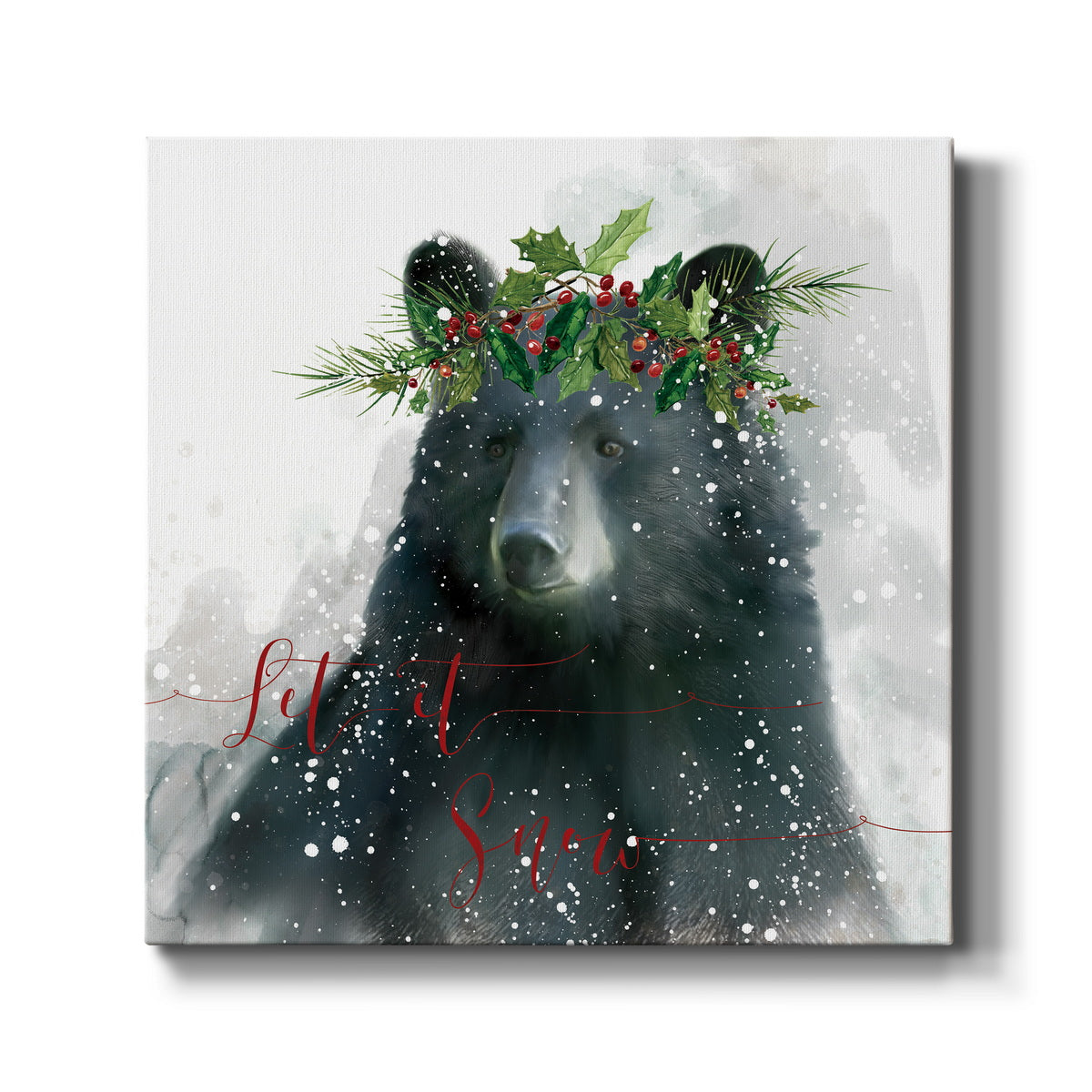 Let It Snow Bear-Premium Gallery Wrapped Canvas - Ready to Hang