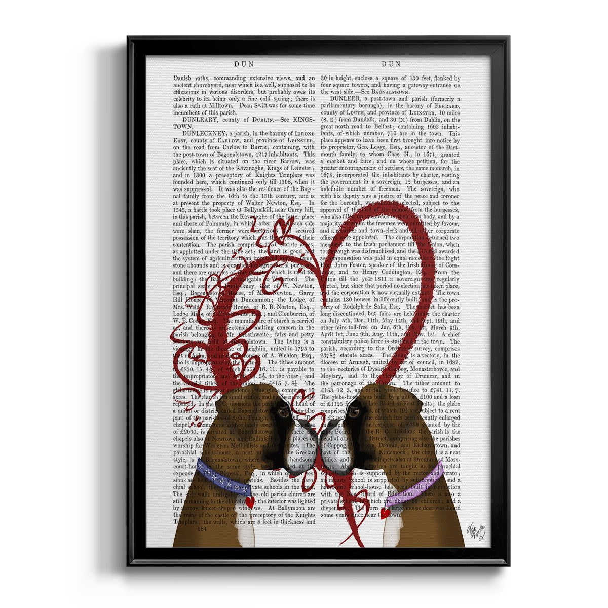 Boxer Love - Modern Framed Canvas Print