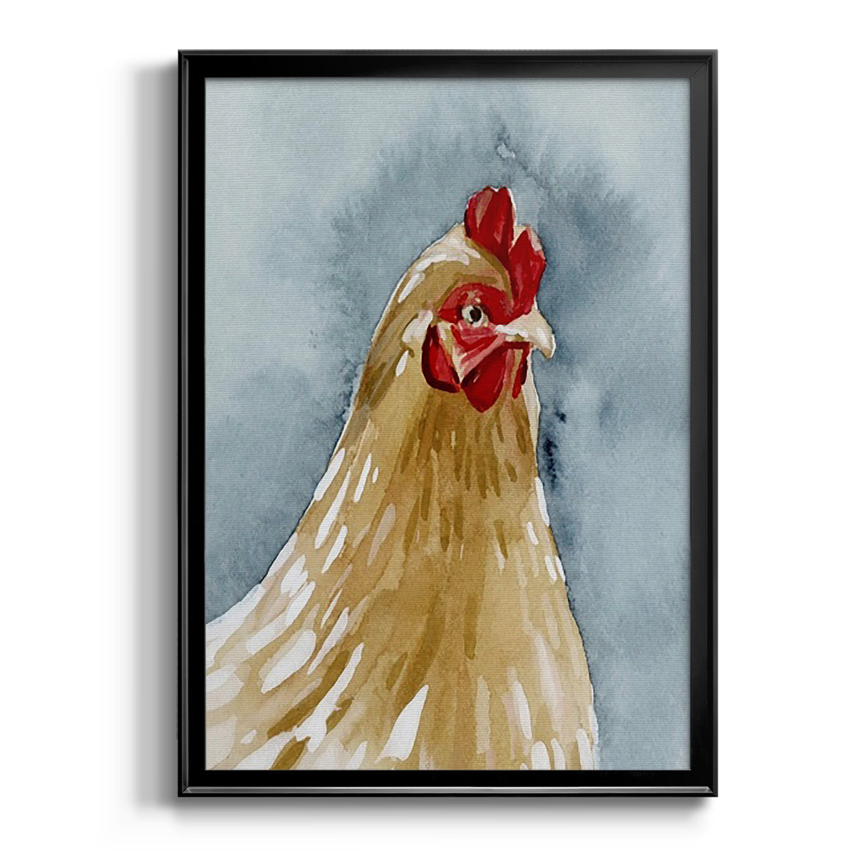 Chicken Portrait II - Modern Framed Canvas Print