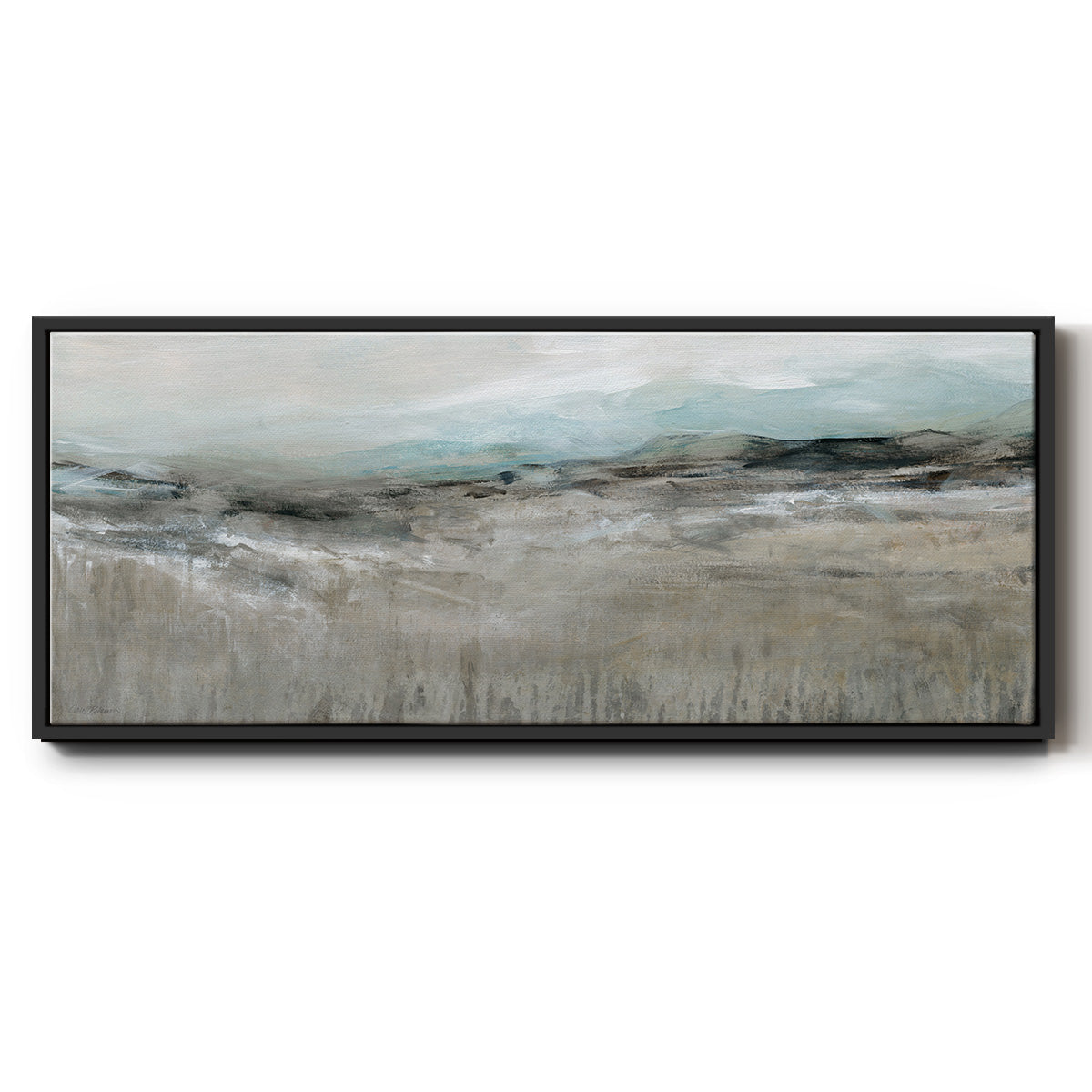 Distant Foothills - Floater Framed Canvas Print