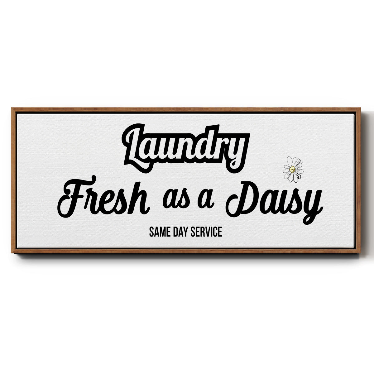 Daisy Laundry - Floater Framed Canvas Print