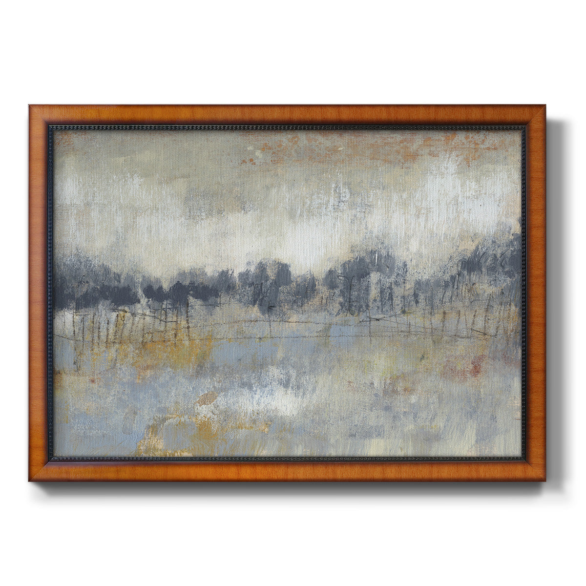 Cool Grey Horizon II Premium Framed Canvas- Ready to Hang