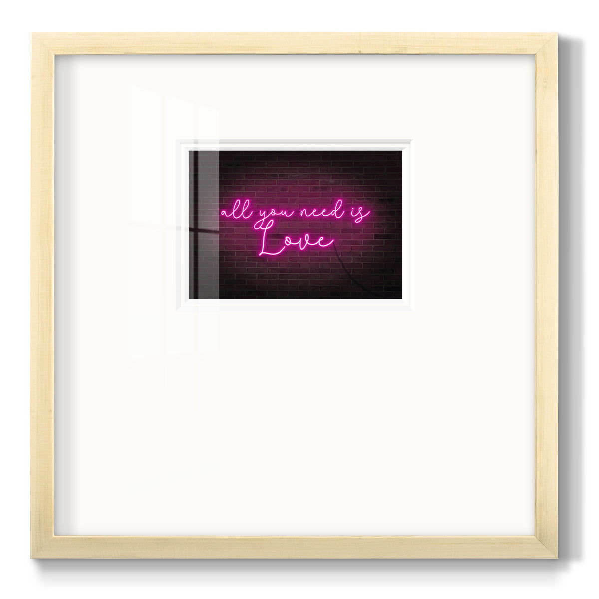 Neon Love I - Double Matboard Framed Print