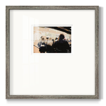 Late Night Queue - Double Matboard Framed Print