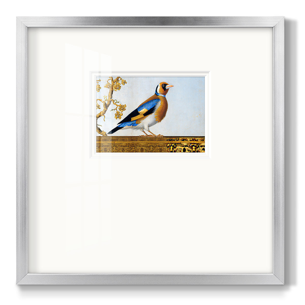 Golden Finch Premium Framed Print Double Matboard