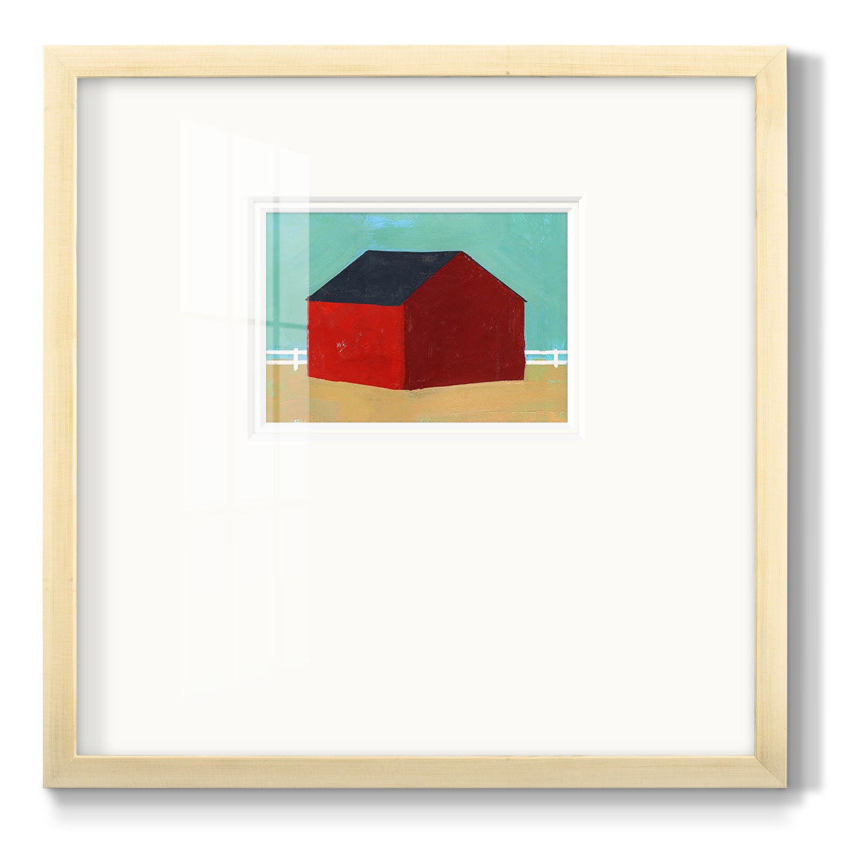 Big Red One III - Double Matboard Framed Print