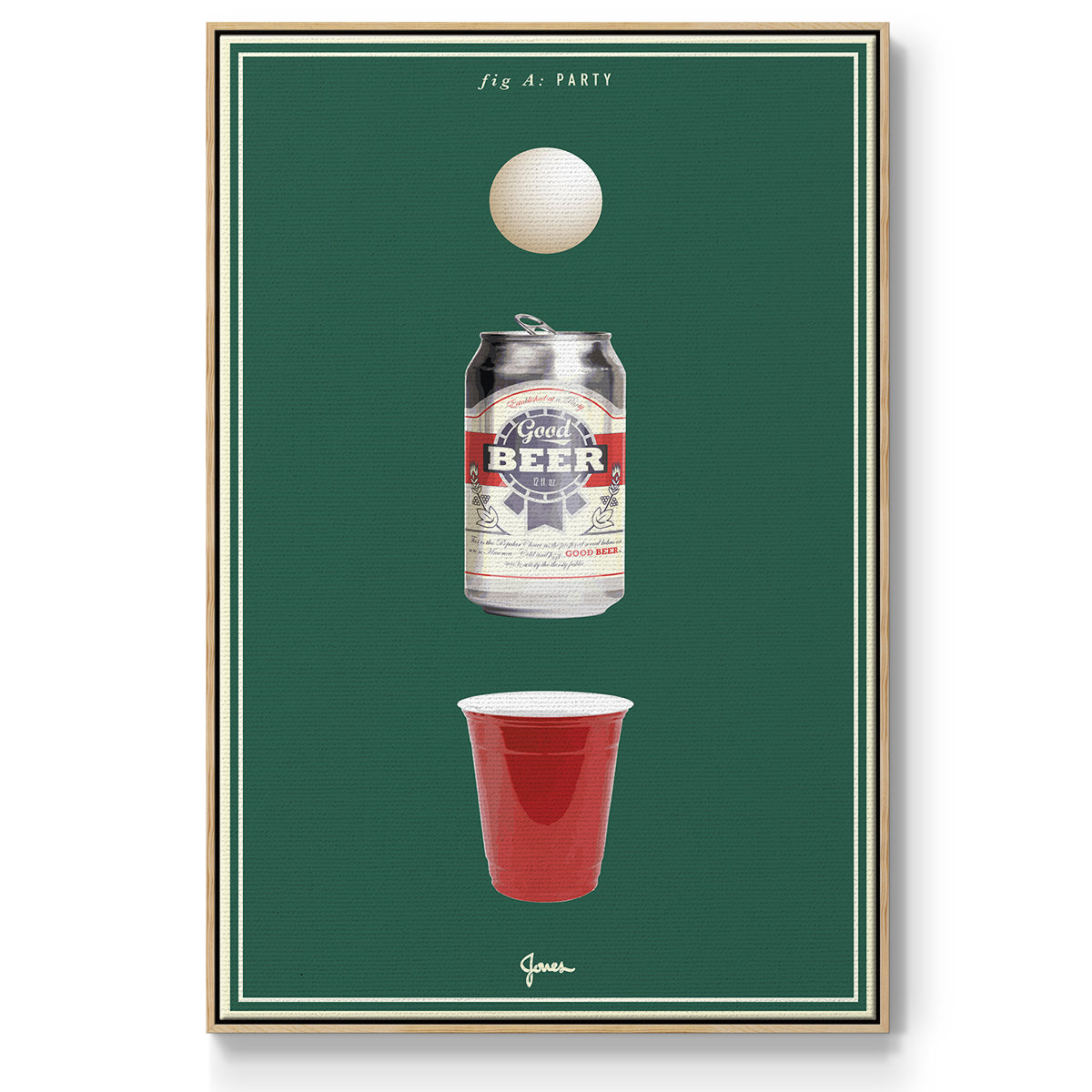 Fig. A: Party - Floater Framed Canvas Print